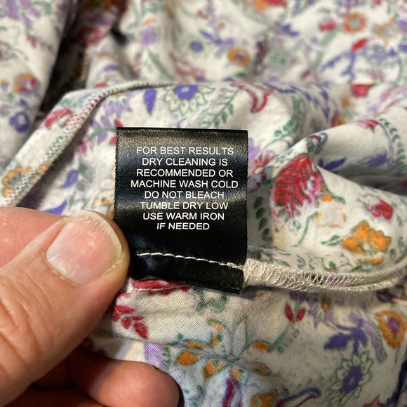 NWOT J. Peterman Size 10 Purple Floral 1947 Long Sleeve Shirt Dress - Picture 12 of 12